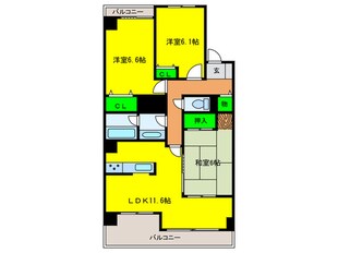 光明池アーバンライフ（１１３）の物件間取画像